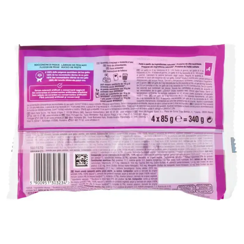 Whiskas Pranzuri Pure Delight Peste Gr 85X4 Bax 13 buc.